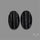 Raw Face Black Tourmaline Pair