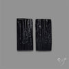 Raw Face Black Tourmaline Pair
