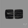 Raw Face Black Tourmaline Pair