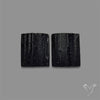 Raw Face Black Tourmaline Pair