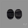 Raw Face Black Tourmaline Pair