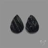 Raw Face Black Tourmaline Pair
