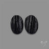 Raw Face Black Tourmaline Pair