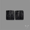Raw Face Black Tourmaline Pair