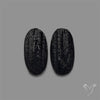 Raw Face Black Tourmaline Pair