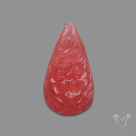 Gemmy Rhodochrosite Mughal Carving (handcarved)