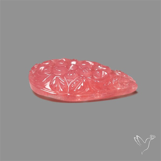 Gemmy Rhodochrosite Mughal Carving (handcarved)