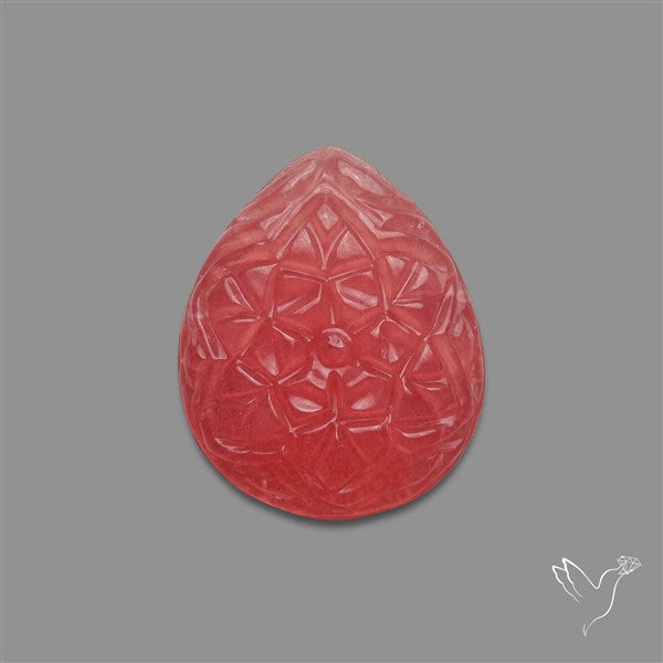 Gemmy Rhodochrosite Mughal Carving (handcarved)