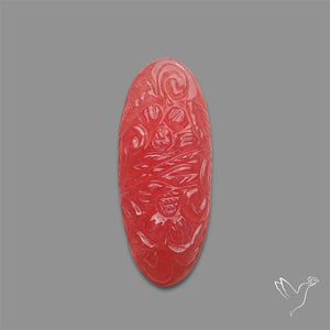 Gemmy Rhodochrosite Mughal Carving (handcarved)