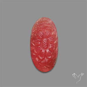 Gemmy Rhodochrosite Mughal Carving (handcarved)
