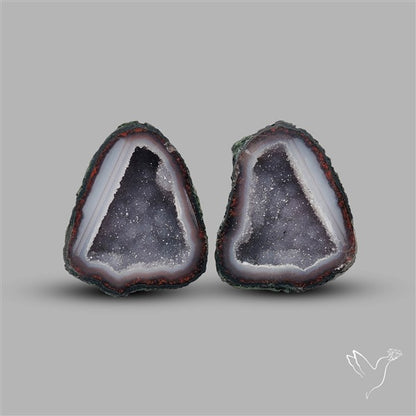 Large Geode Druzy Pair