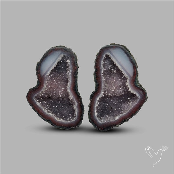 Large Geode Druzy Pair