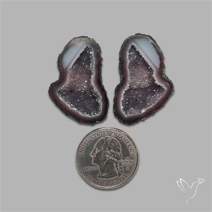 Large Geode Druzy Pair