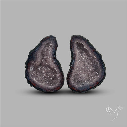 Large Geode Druzy Pair