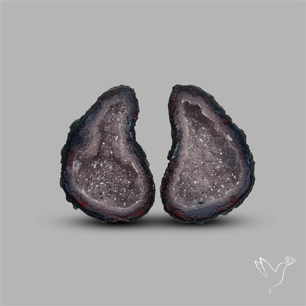 Large Geode Druzy Pair
