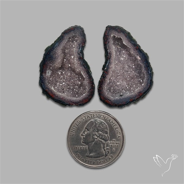 Large Geode Druzy Pair