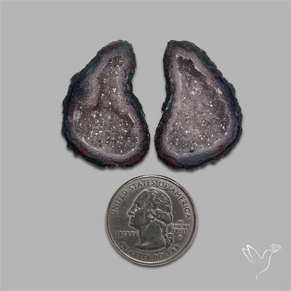 Large Geode Druzy Pair
