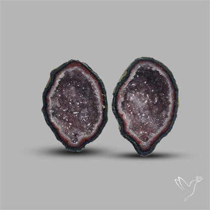 Geode Druzy Pair