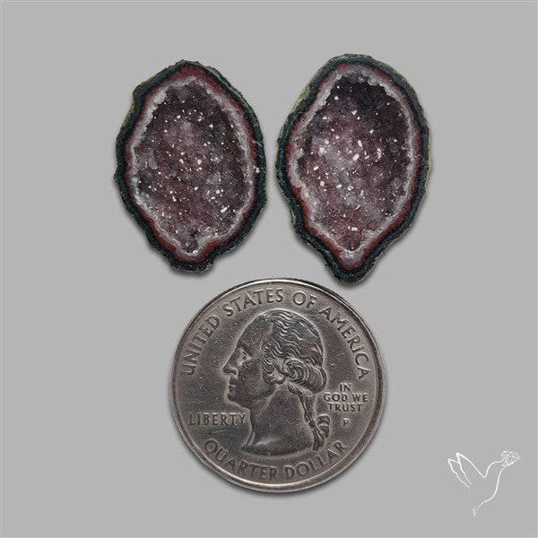 Geode Druzy Pair