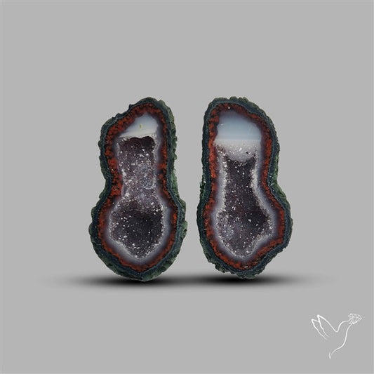 Geode Druzy Pair