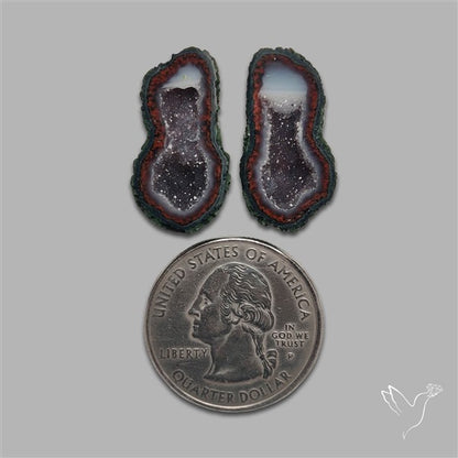 Geode Druzy Pair