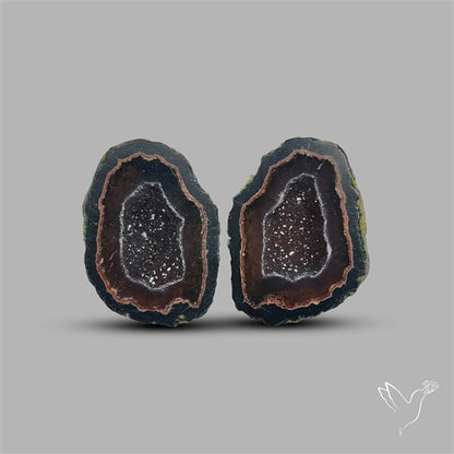 Geode Druzy Pair