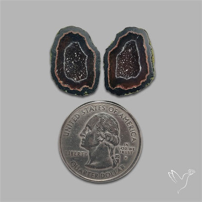Geode Druzy Pair