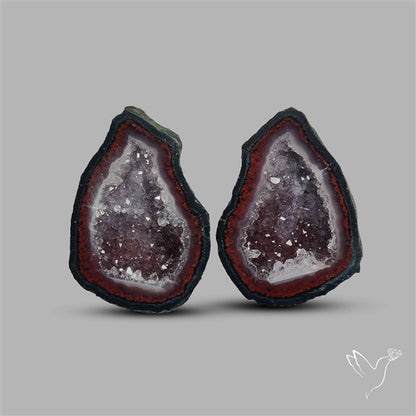 Large Geode Druzy Pair