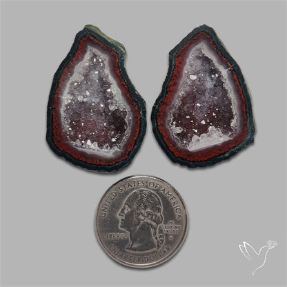 Large Geode Druzy Pair