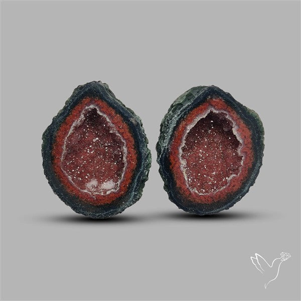 Large Geode Druzy Pair