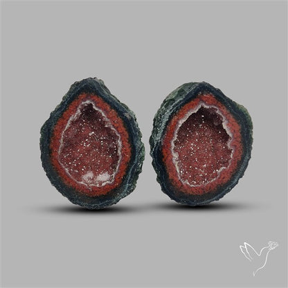 Large Geode Druzy Pair
