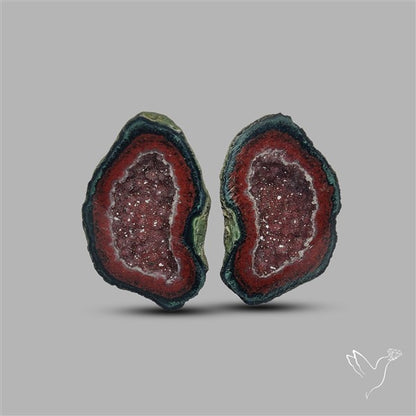 Large Geode Druzy Pair