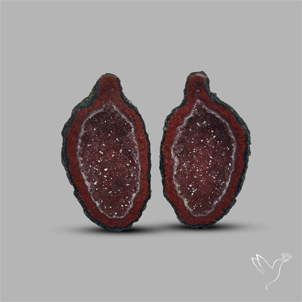 Large Geode Druzy Pair