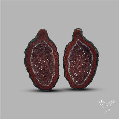 Large Geode Druzy Pair