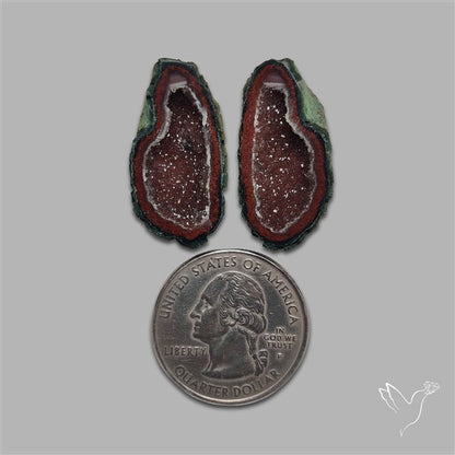 Large Geode Druzy Pair