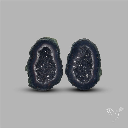 Geode Druzy Pair