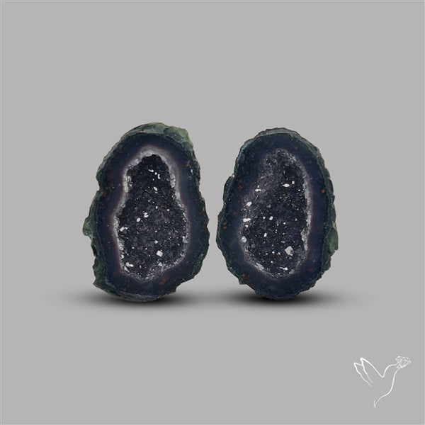 Geode Druzy Pair