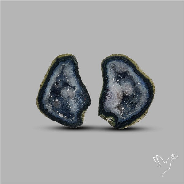 Geode Druzy Pair