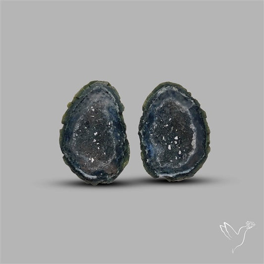 Geode Druzy Pair