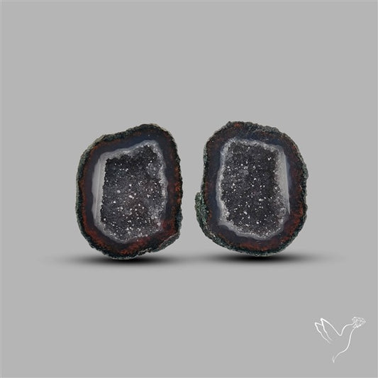 Geode Druzy Pair