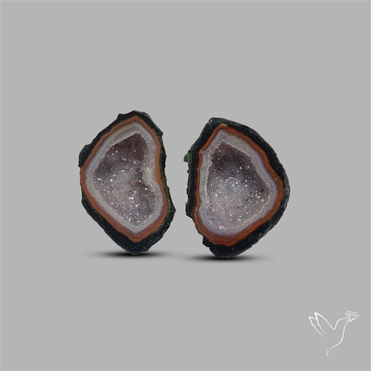 Geode Druzy Pair