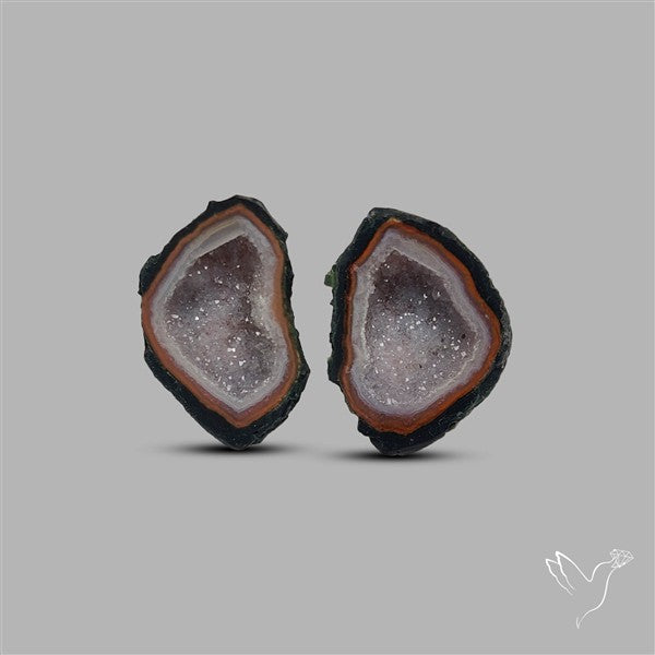 Geode Druzy Pair