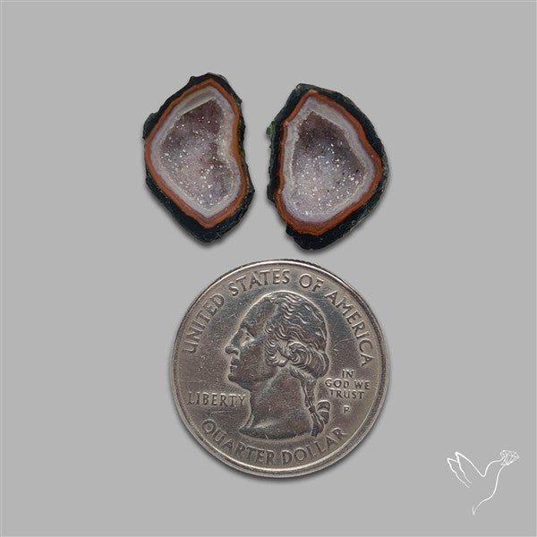 Geode Druzy Pair