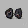 Large Geode Druzy Pair