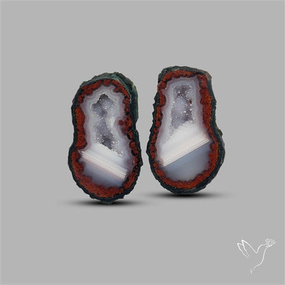 Large Geode Druzy Pair