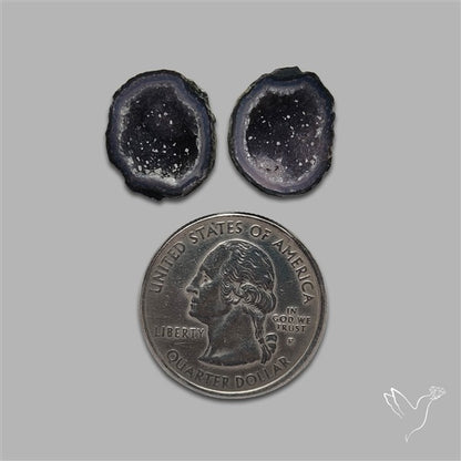 Geode Druzy Pair