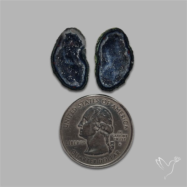 Geode Druzy Pair