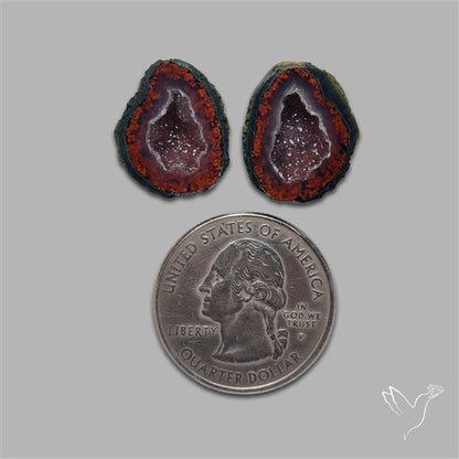 Geode Druzy Pair