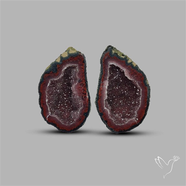 Large Geode Druzy Pair