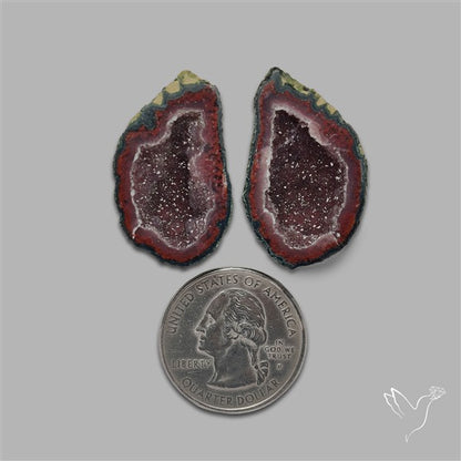 Large Geode Druzy Pair